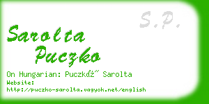 sarolta puczko business card